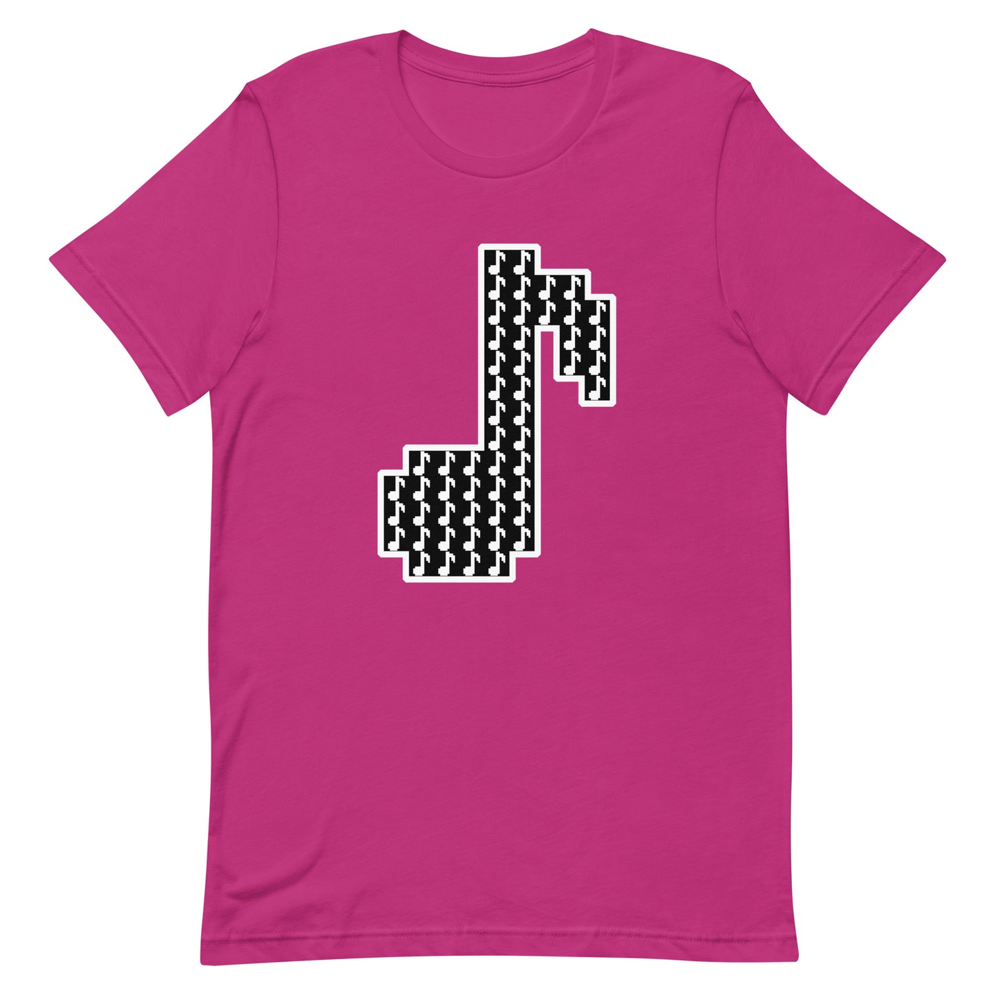 8bit note mosaic - T-Shirt (B) - Solid colors