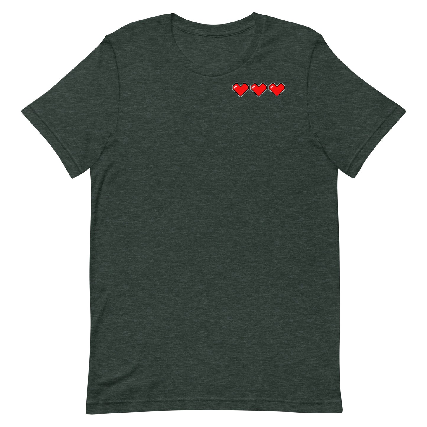 Three hearts - T-Shirt - Heathered, color blends