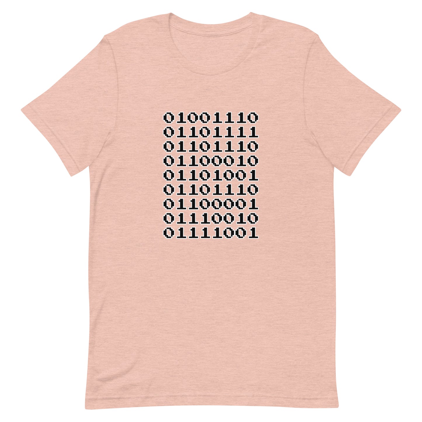 "Nonbinary" in binary - T-Shirt (B) - Heathered, color blends