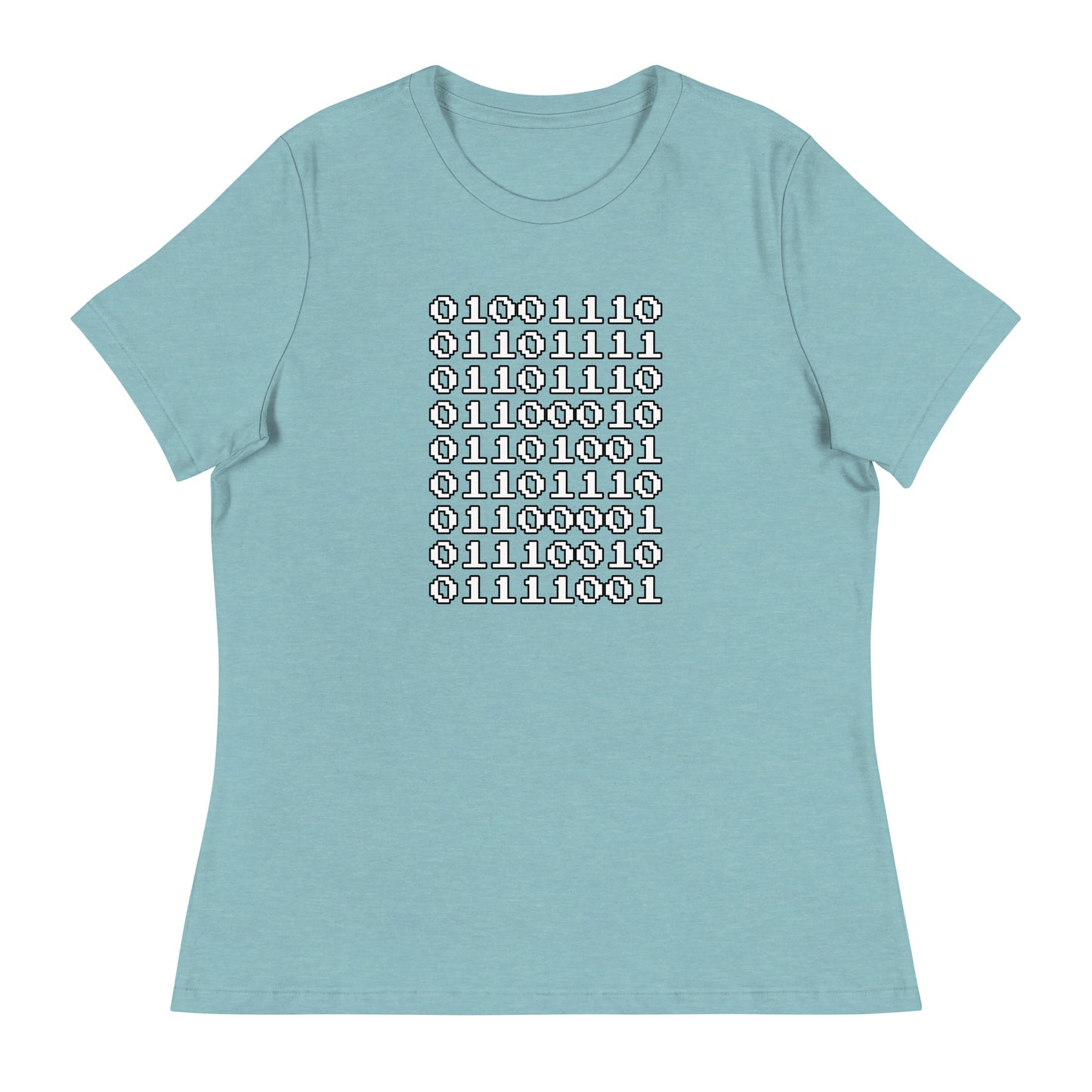 "Nonbinary" in binary - Contoured, Relaxed T-Shirt (W)