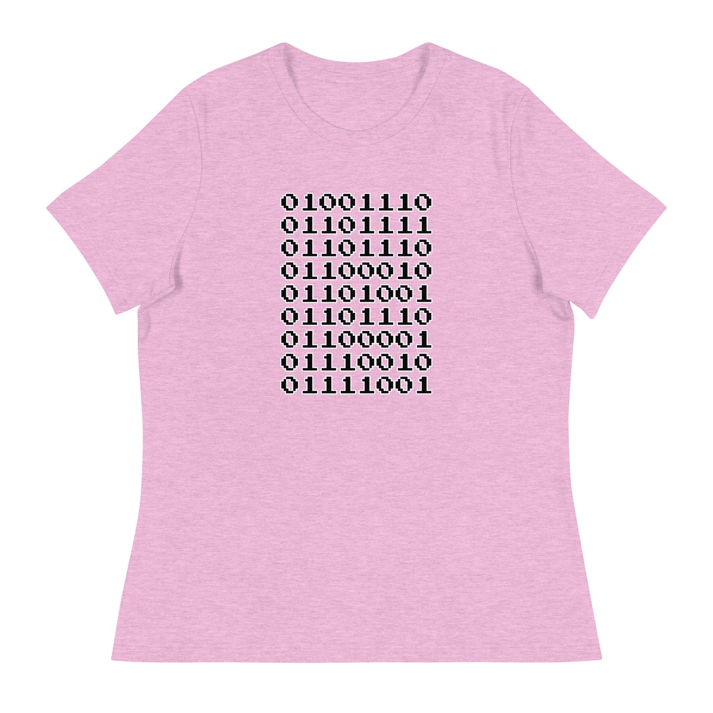 "Nonbinary" in binary - Contoured, Relaxed T-Shirt (B)