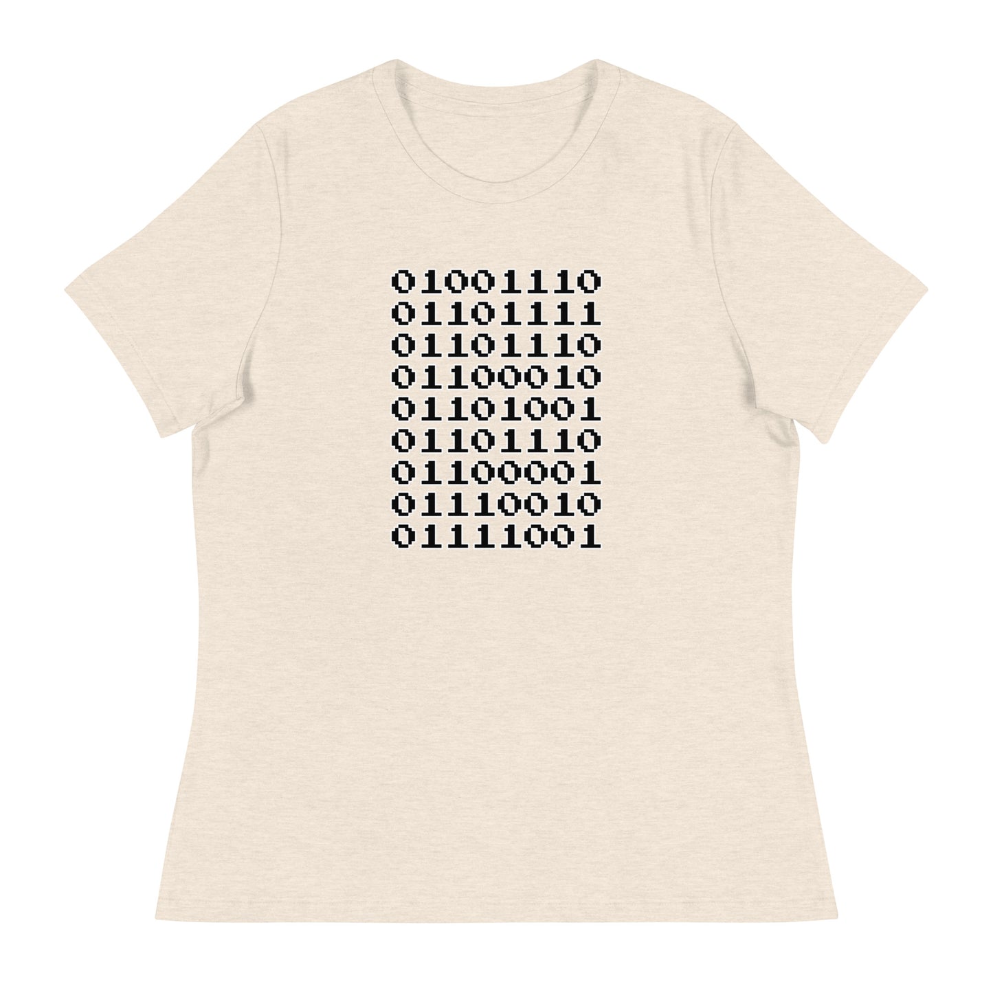 "Nonbinary" in binary - Contoured, Relaxed T-Shirt (B)