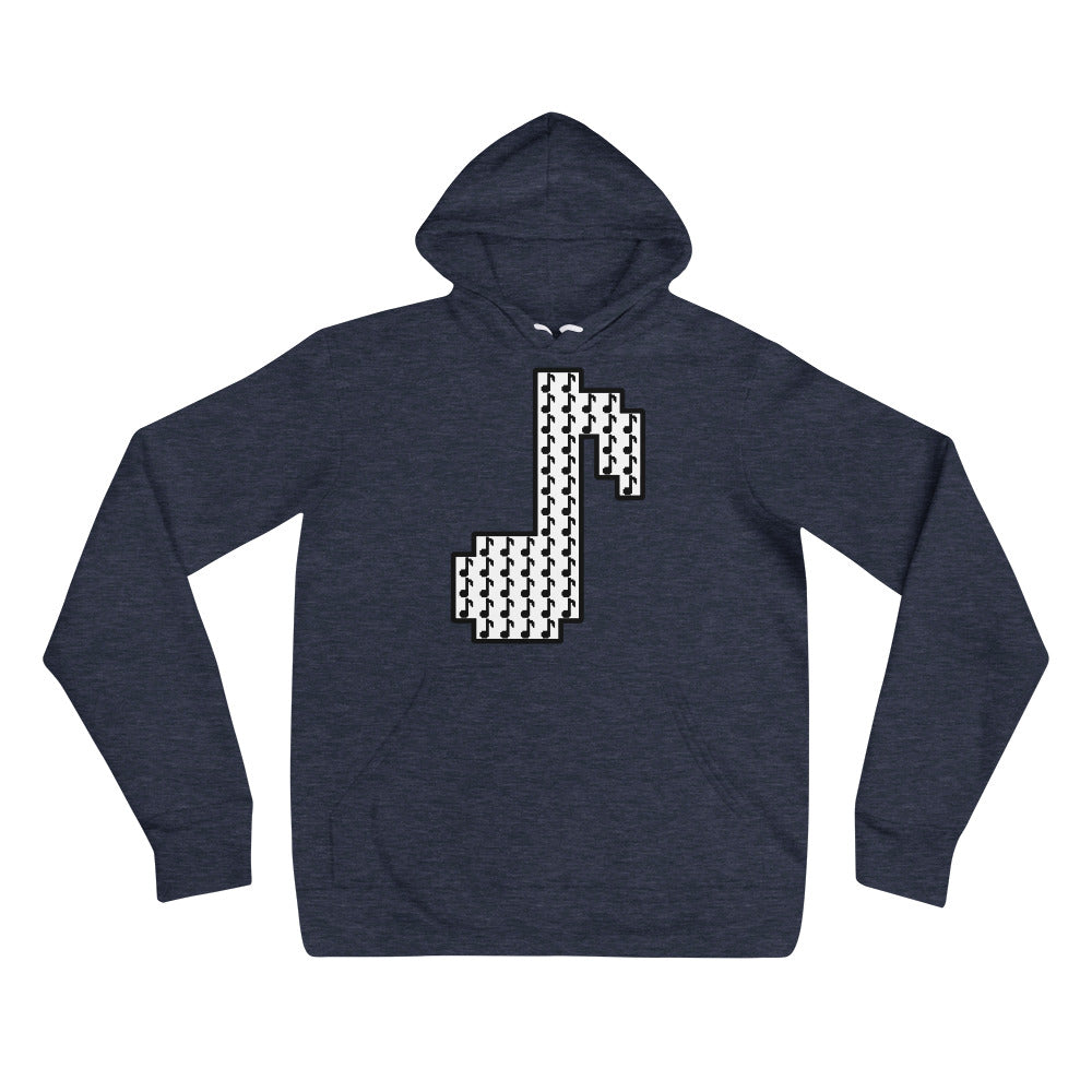 8bit note mosaic - Hoodie (W)