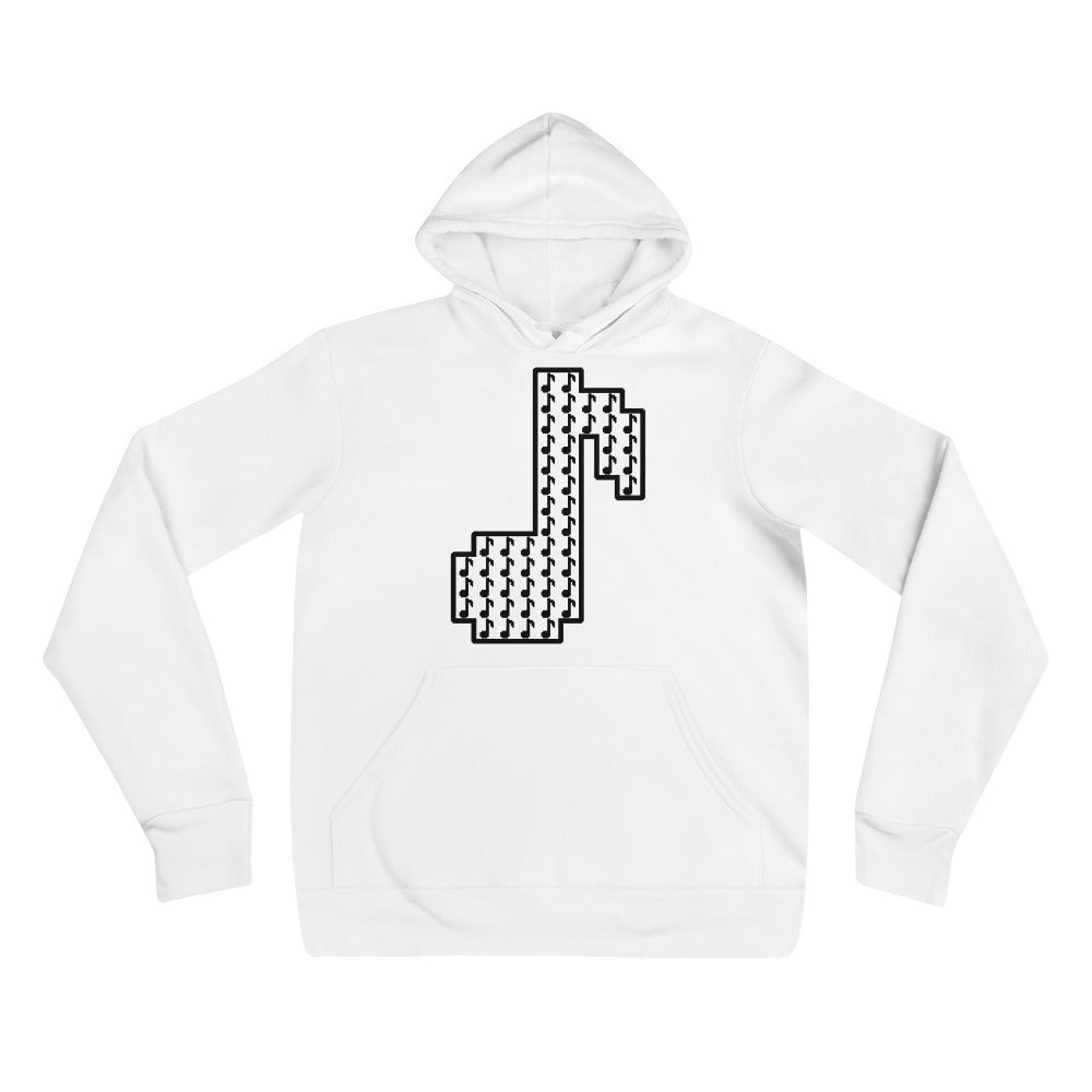 8bit note mosaic - Hoodie (W)