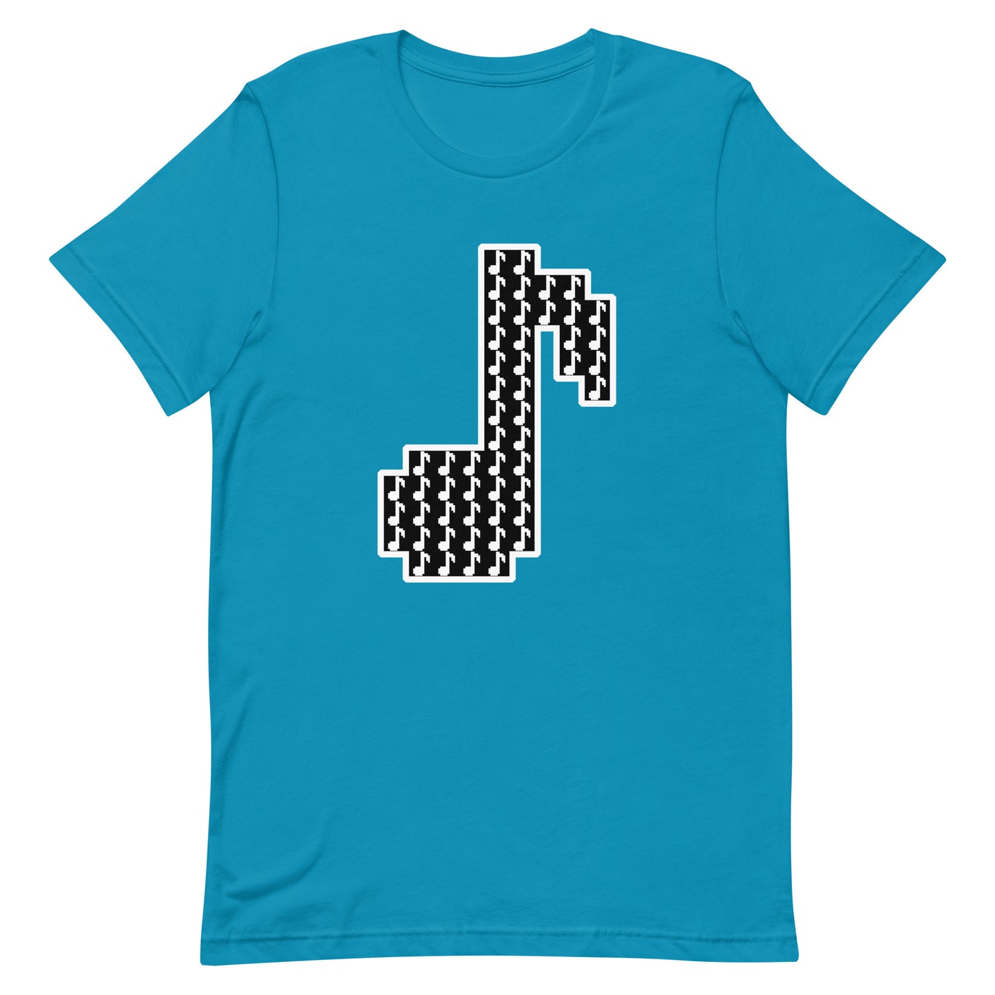 8bit note mosaic - T-Shirt (B) - Solid colors