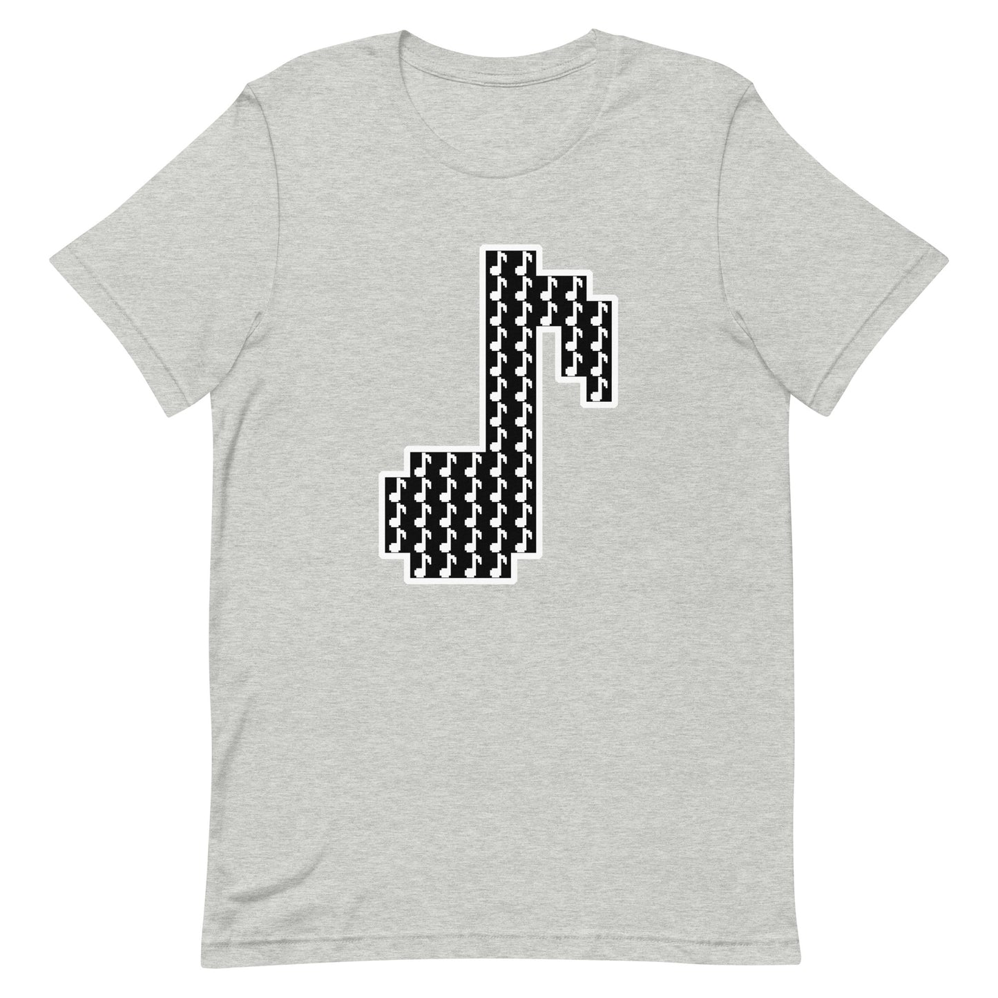 8bit note mosaic - T-Shirt (B) - Heathered, color blends