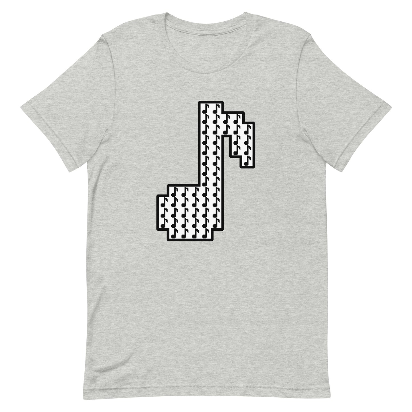 8bit note mosaic - T-Shirt (W) - Heathered, color blends