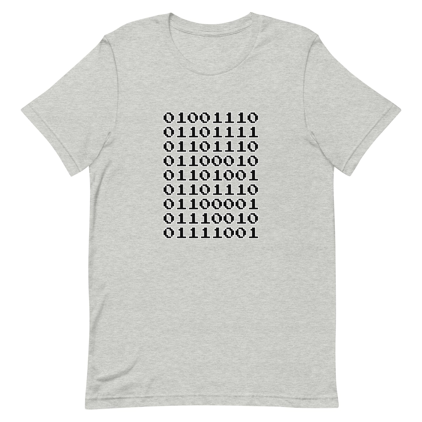 "Nonbinary" in binary - T-Shirt (B) - Heathered, color blends