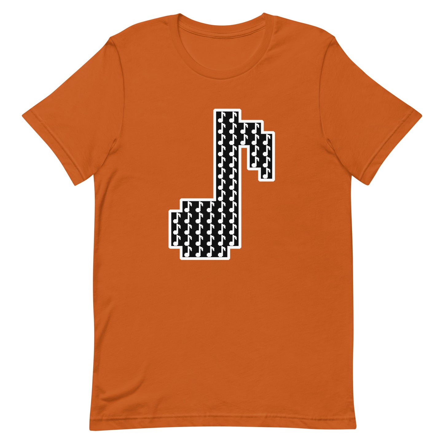 8bit note mosaic - T-Shirt (B) - Solid colors