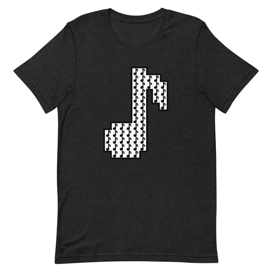 8bit note mosaic - T-Shirt (W) - Heathered, color blends