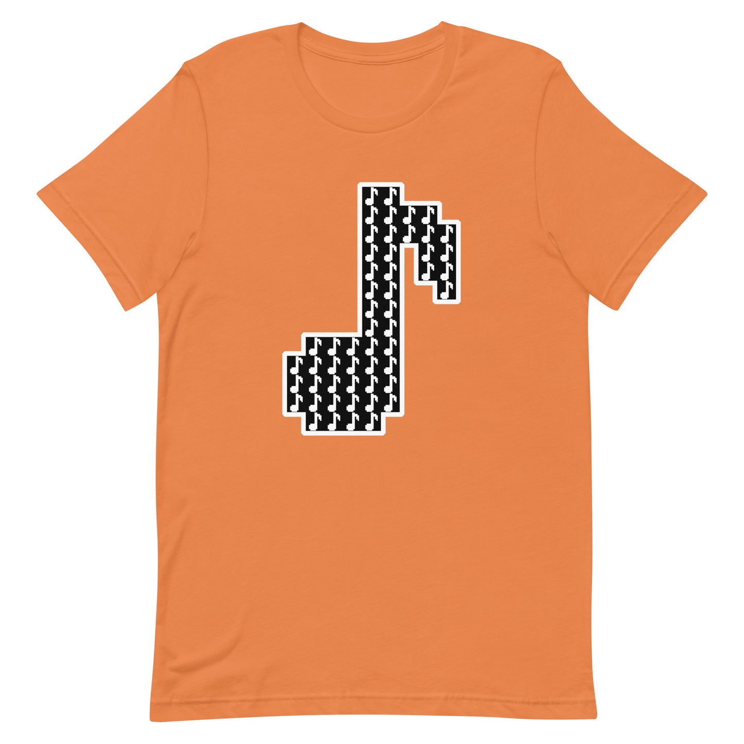 8bit note mosaic - T-Shirt (B) - Solid colors