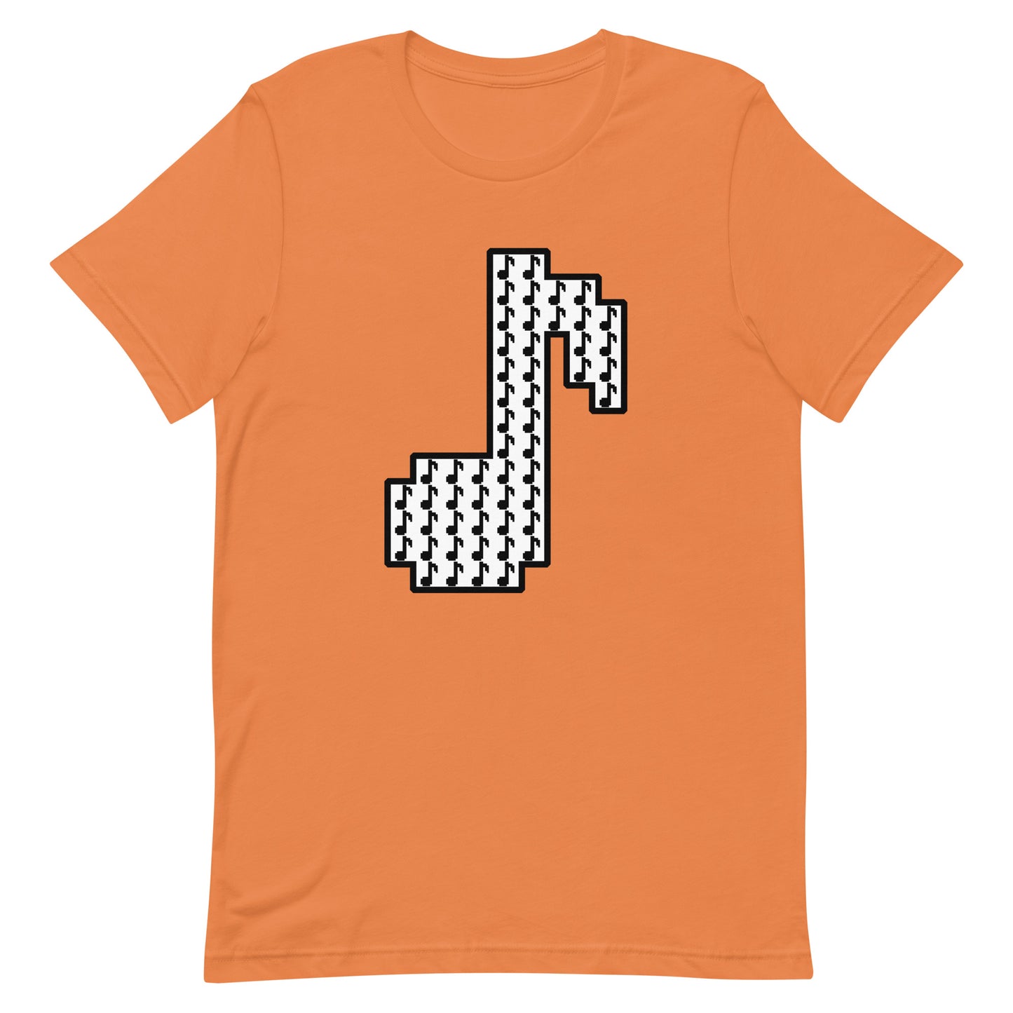 8bit note mosaic - T-Shirt (W) - Solid colors