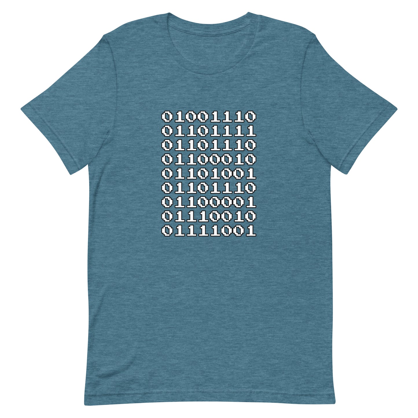 "Nonbinary" in binary - T-Shirt (W) - Heathered, color blends