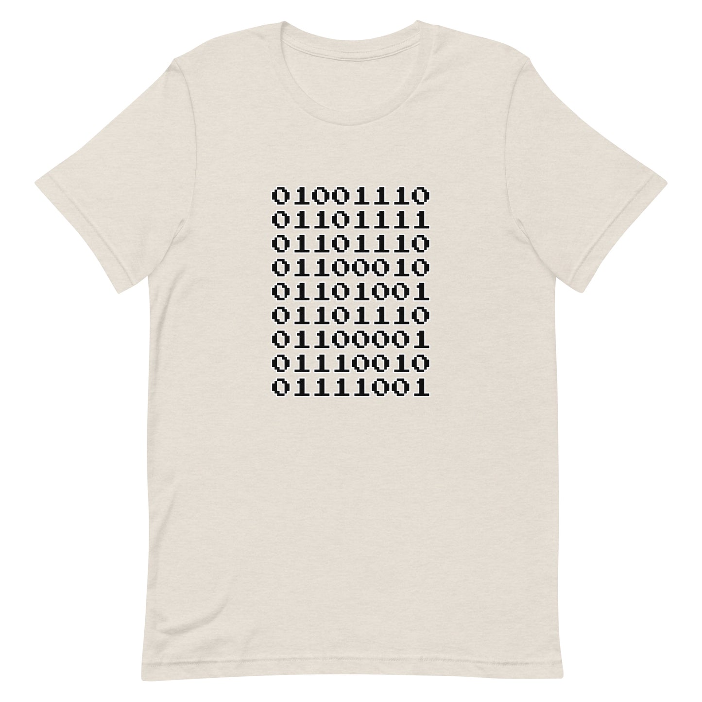 "Nonbinary" in binary - T-Shirt (B) - Heathered, color blends