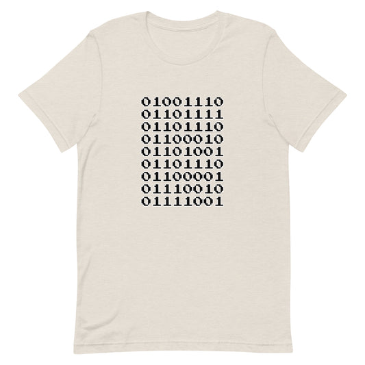 "Nonbinary" in binary - T-Shirt (B) - Heathered, color blends