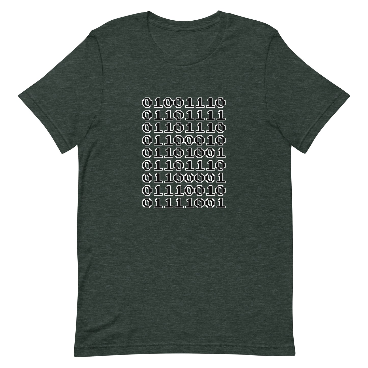 "Nonbinary" in binary - T-Shirt (B) - Heathered, color blends