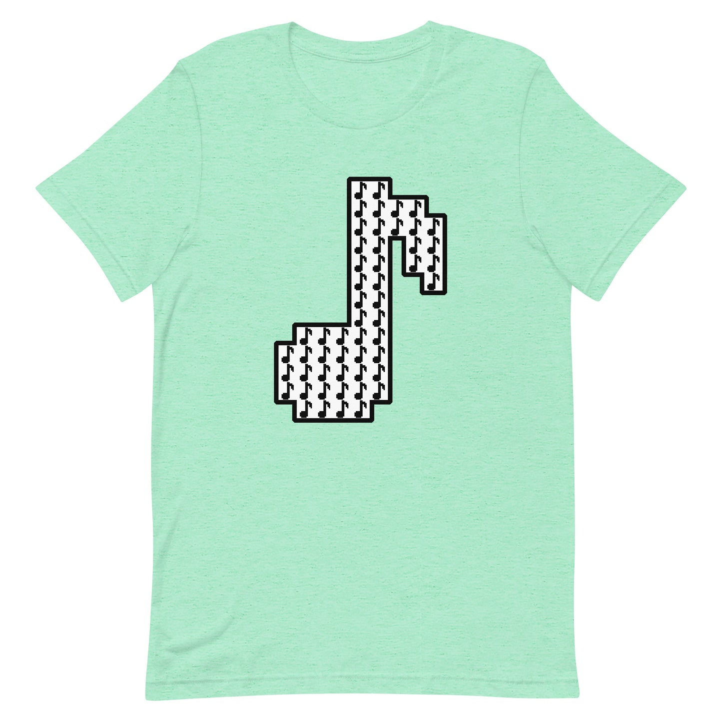 8bit note mosaic - T-Shirt (W) - Heathered, color blends