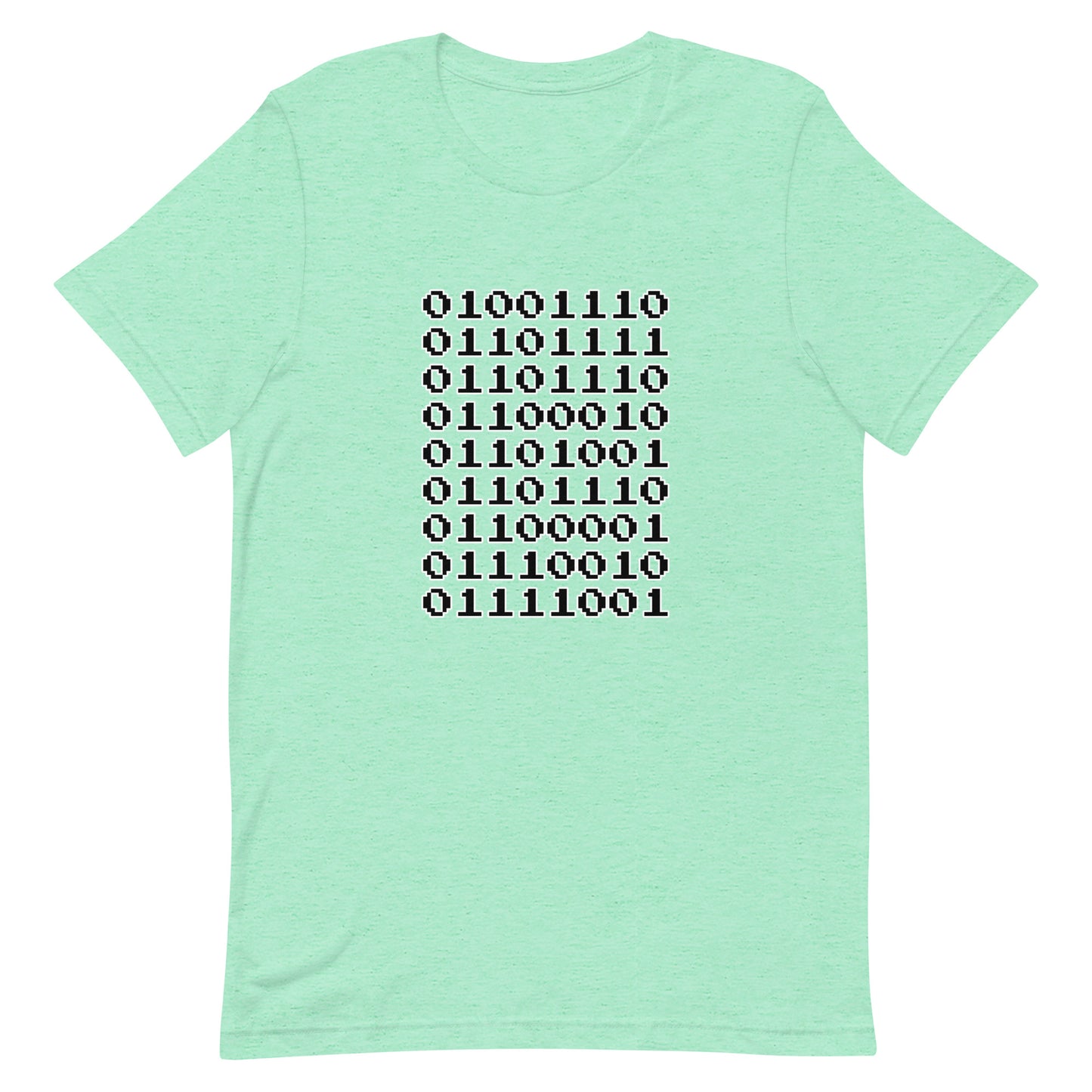 "Nonbinary" in binary - T-Shirt (B) - Heathered, color blends