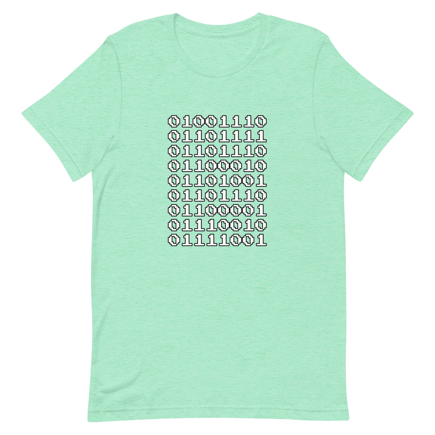 "Nonbinary" in binary - T-Shirt (W) - Heathered, color blends