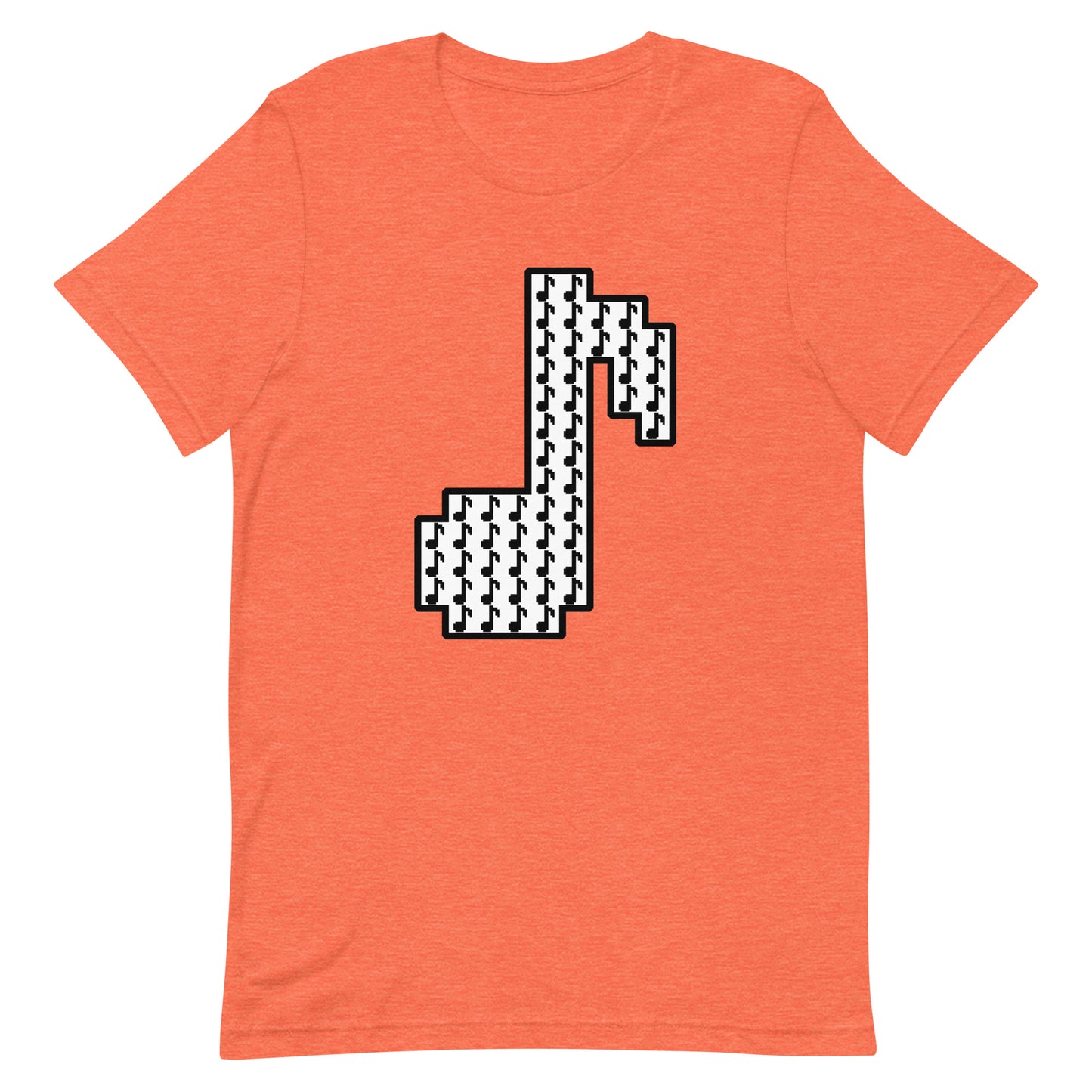 8bit note mosaic - T-Shirt (W) - Heathered, color blends