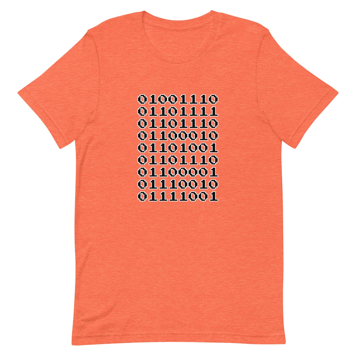 "Nonbinary" in binary - T-Shirt (B) - Heathered, color blends