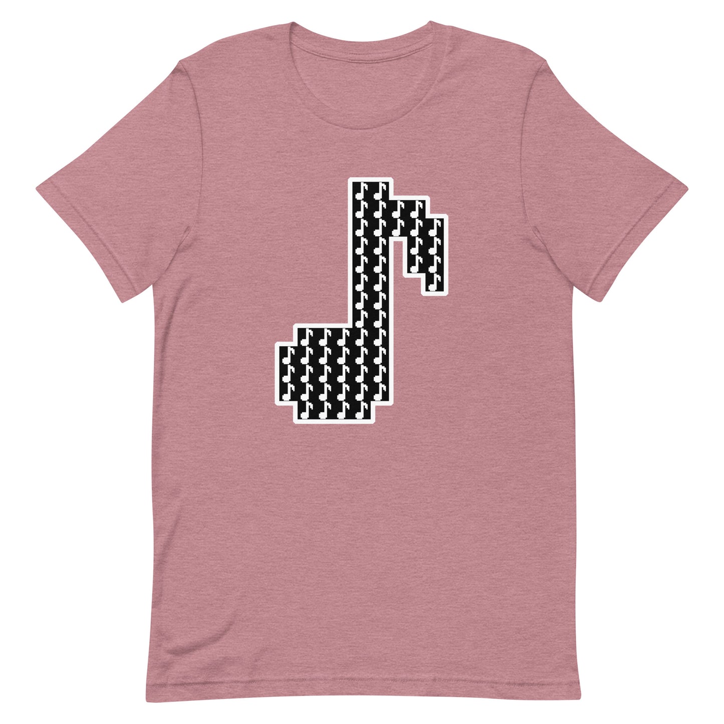 8bit note mosaic - T-Shirt (B) - Heathered, color blends