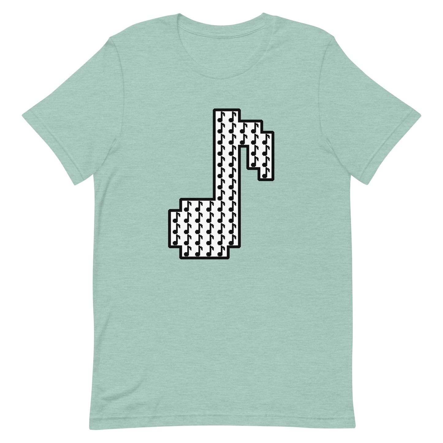 8bit note mosaic - T-Shirt (W) - Heathered, color blends