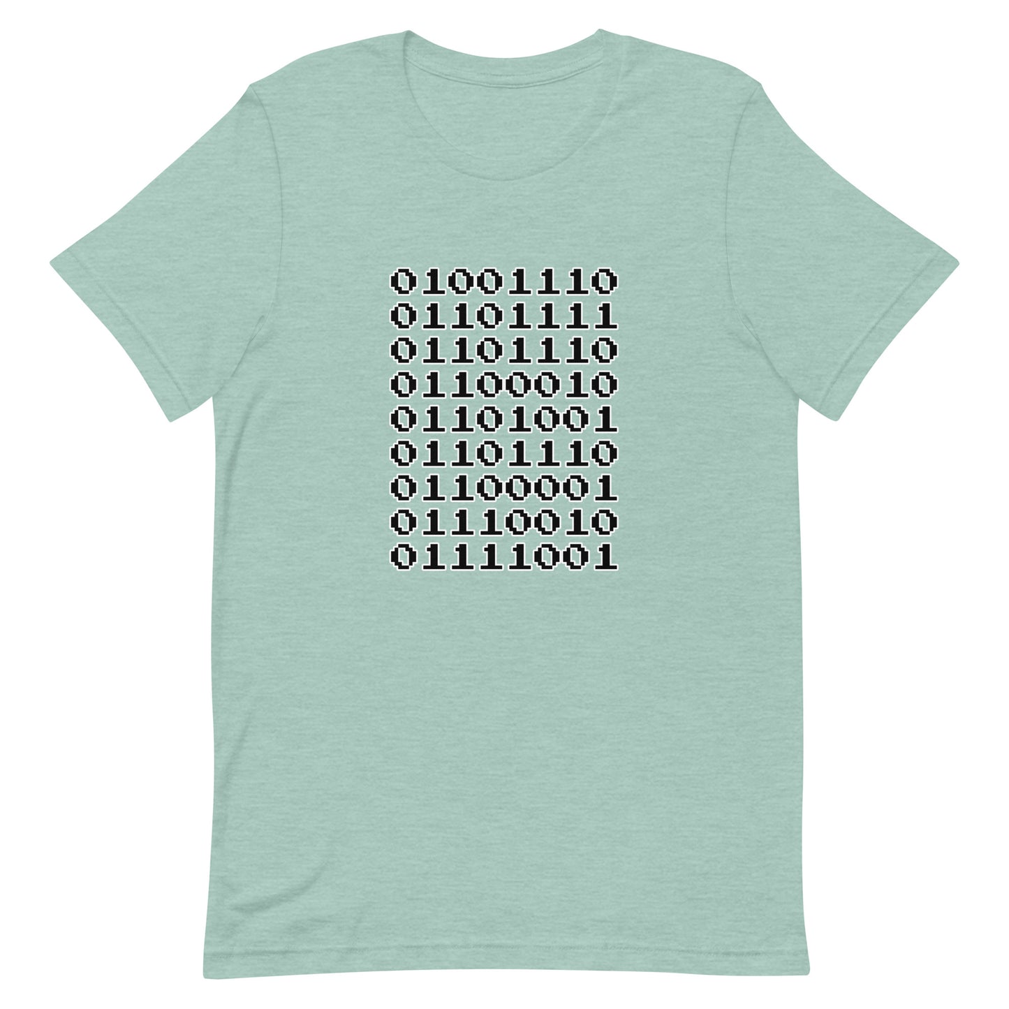 "Nonbinary" in binary - T-Shirt (B) - Heathered, color blends