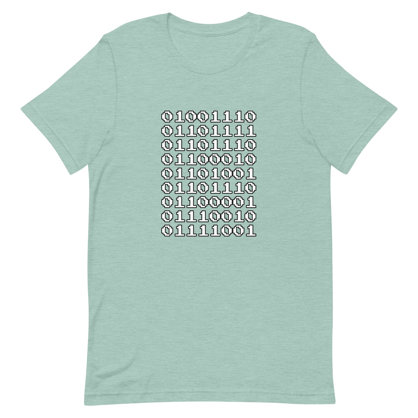 "Nonbinary" in binary - T-Shirt (W) - Heathered, color blends