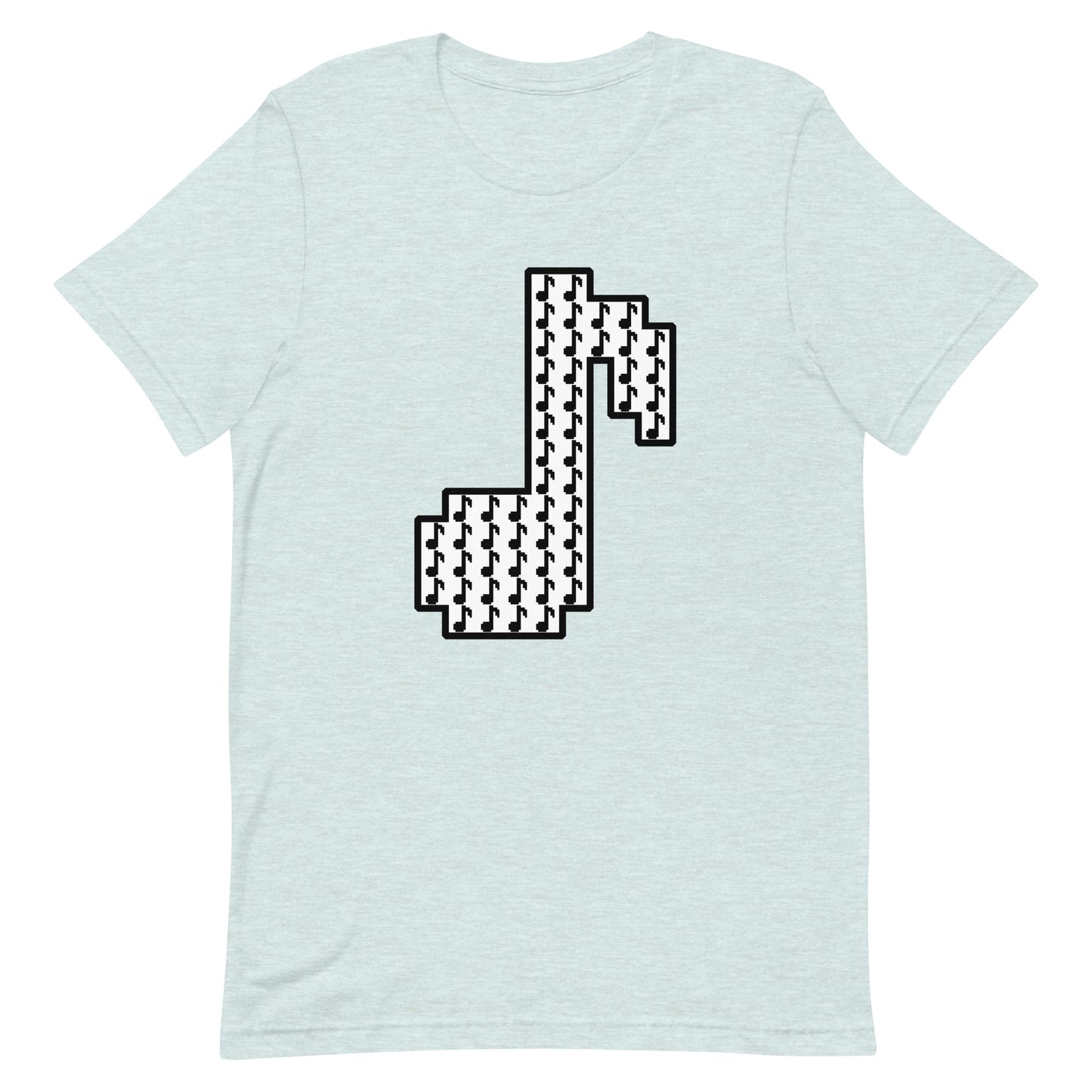 8bit note mosaic - T-Shirt (W) - Heathered, color blends