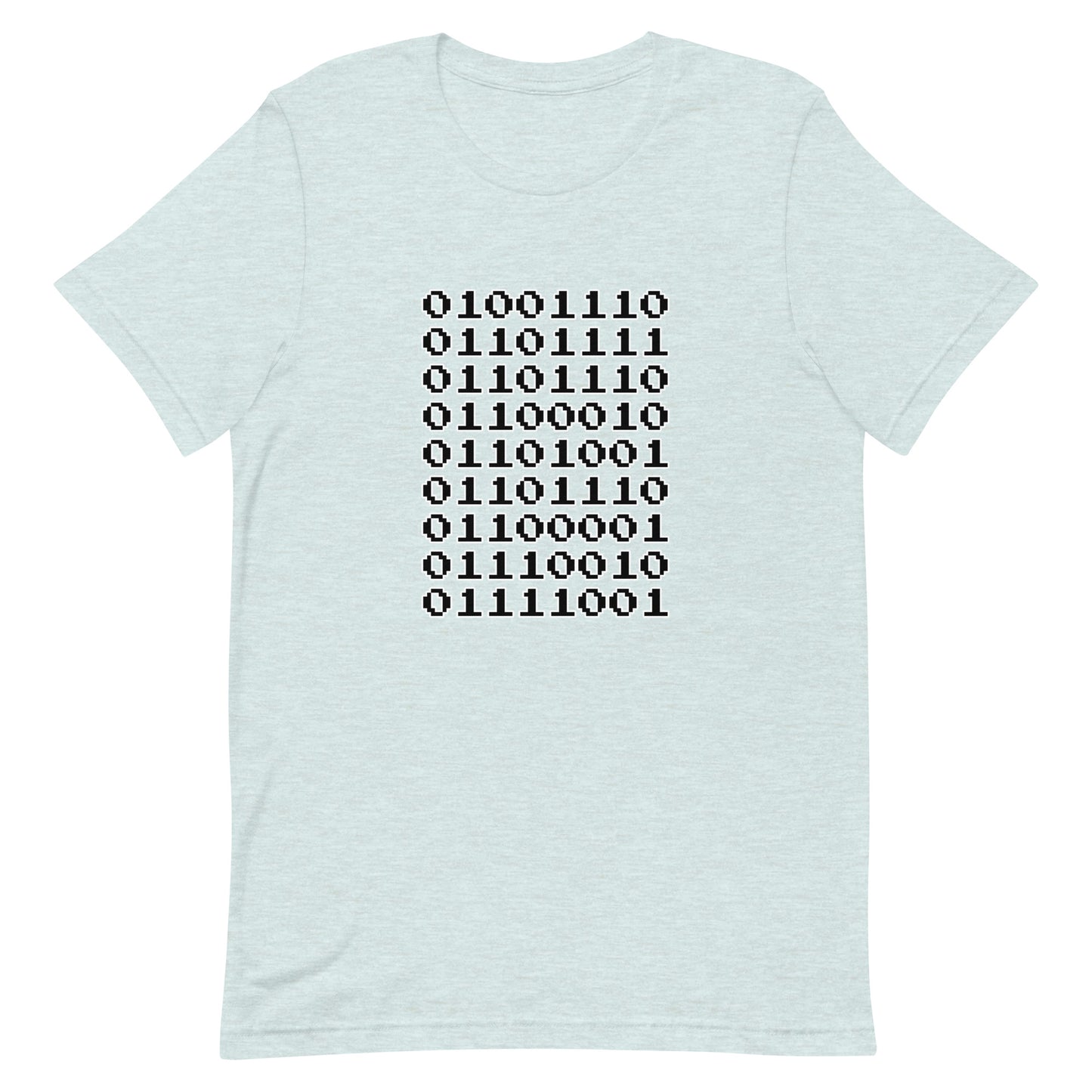 "Nonbinary" in binary - T-Shirt (B) - Heathered, color blends