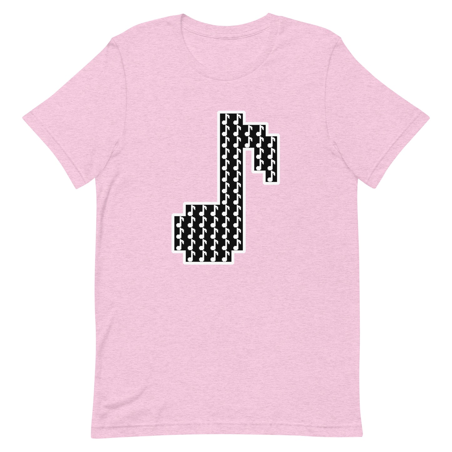 8bit note mosaic - T-Shirt (B) - Heathered, color blends