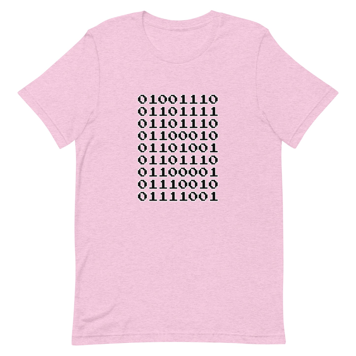 "Nonbinary" in binary - T-Shirt (B) - Heathered, color blends