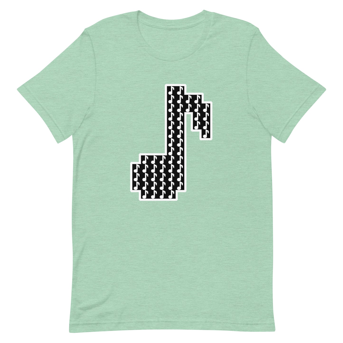 8bit note mosaic - T-Shirt (B) - Heathered, color blends