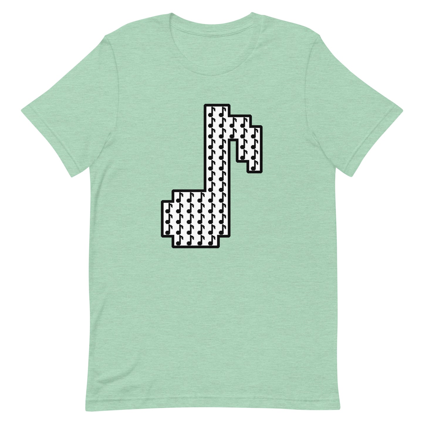 8bit note mosaic - T-Shirt (W) - Heathered, color blends