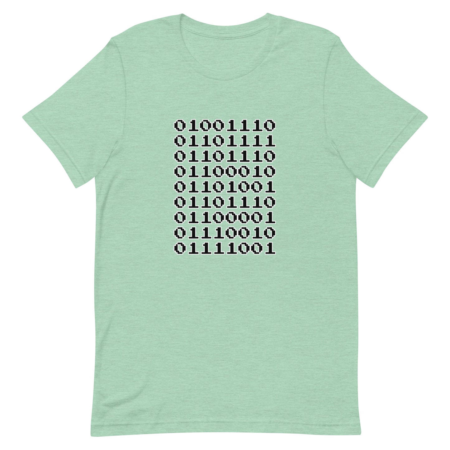 "Nonbinary" in binary - T-Shirt (B) - Heathered, color blends