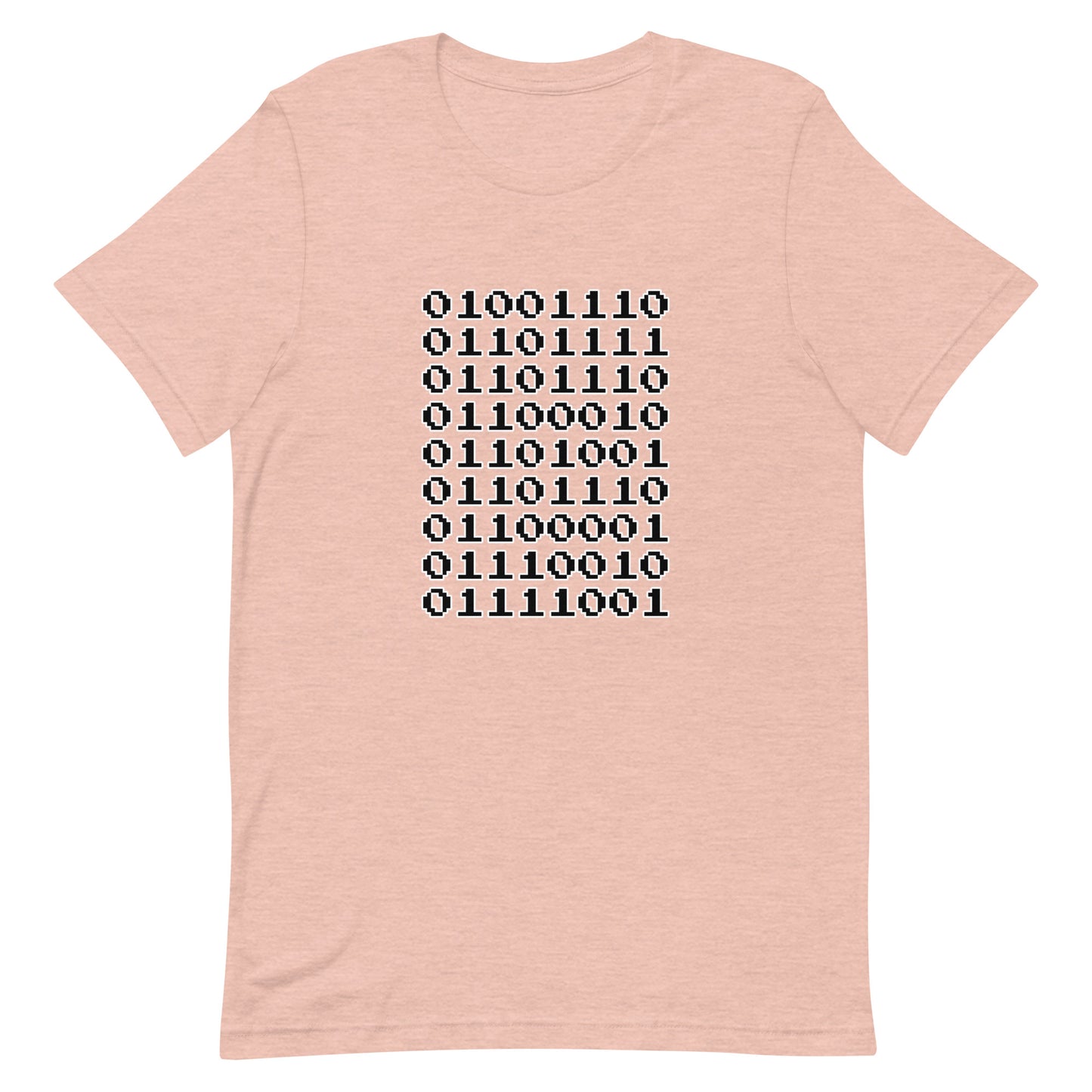 "Nonbinary" in binary - T-Shirt (B) - Heathered, color blends