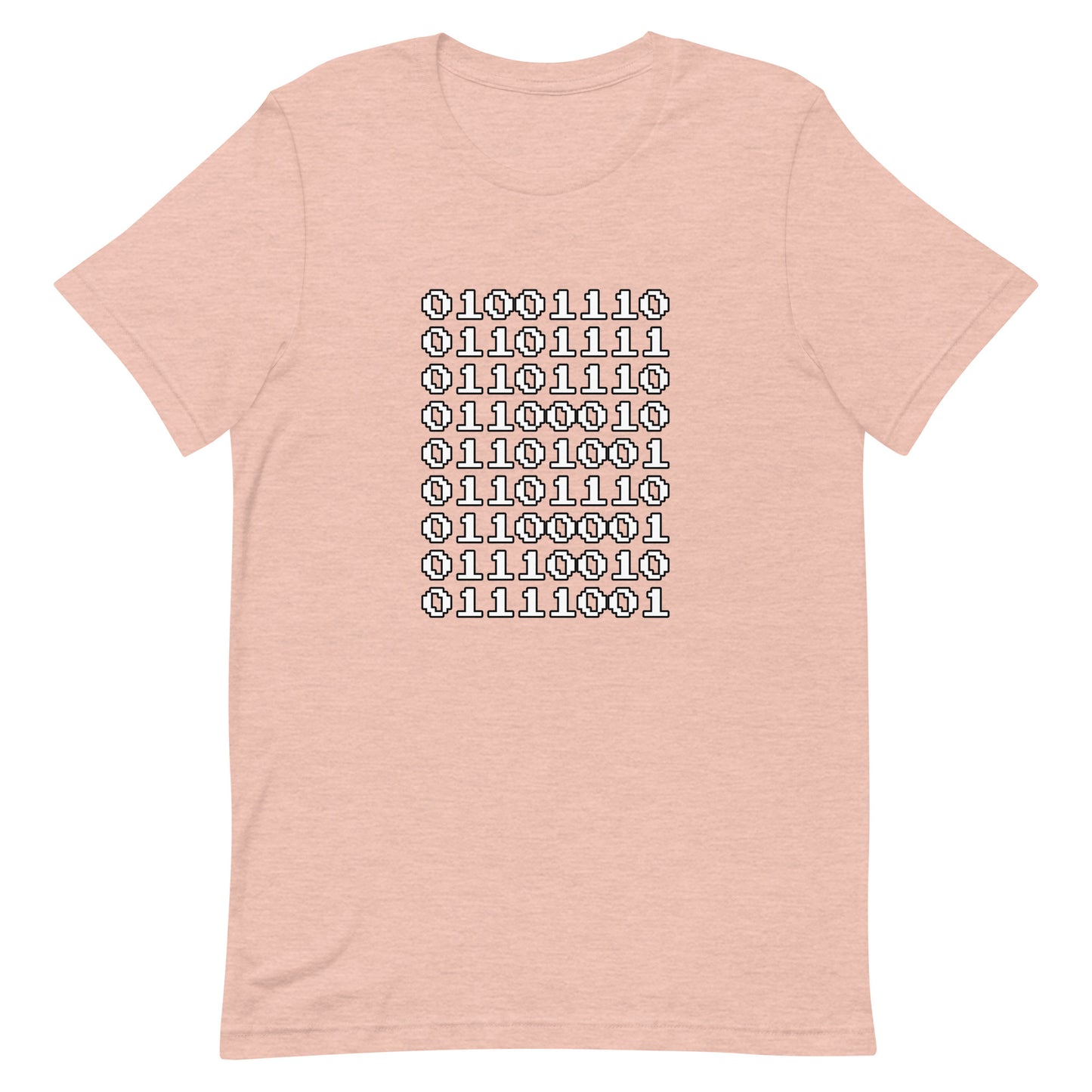 "Nonbinary" in binary - T-Shirt (W) - Heathered, color blends