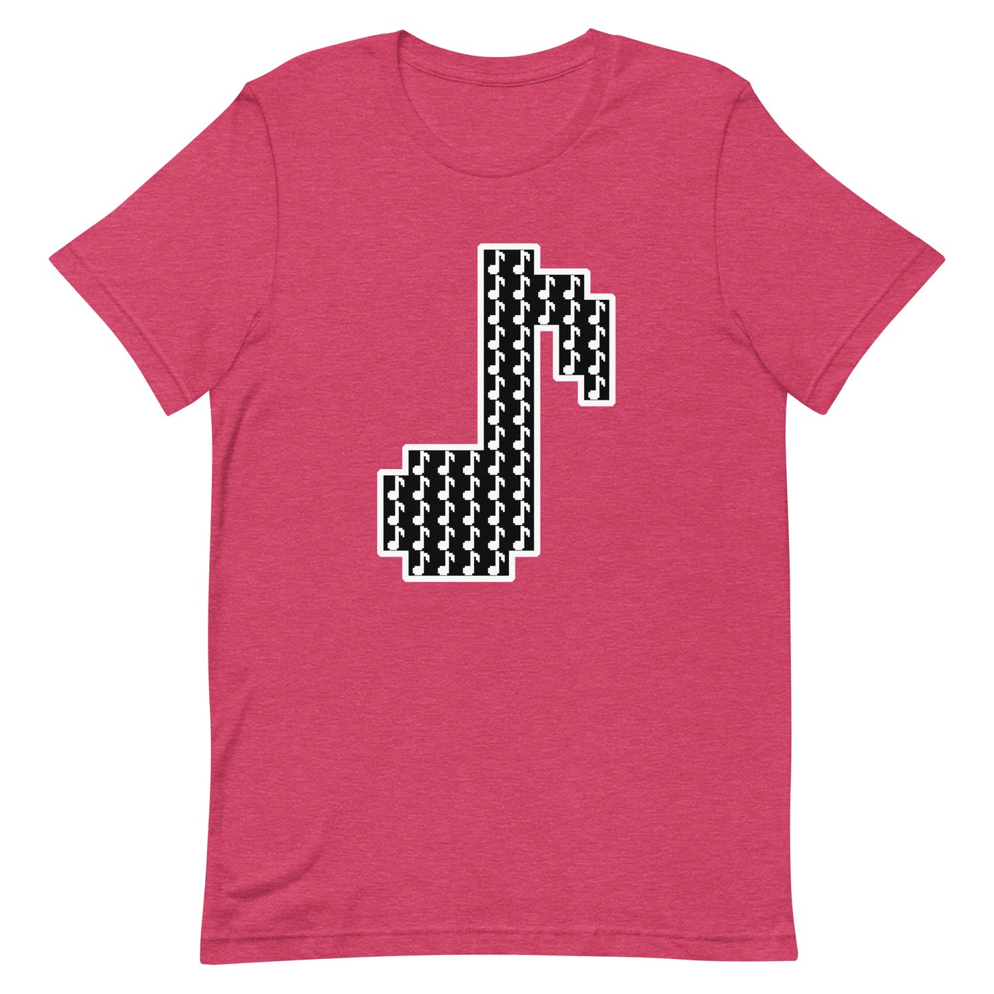 8bit note mosaic - T-Shirt (B) - Heathered, color blends