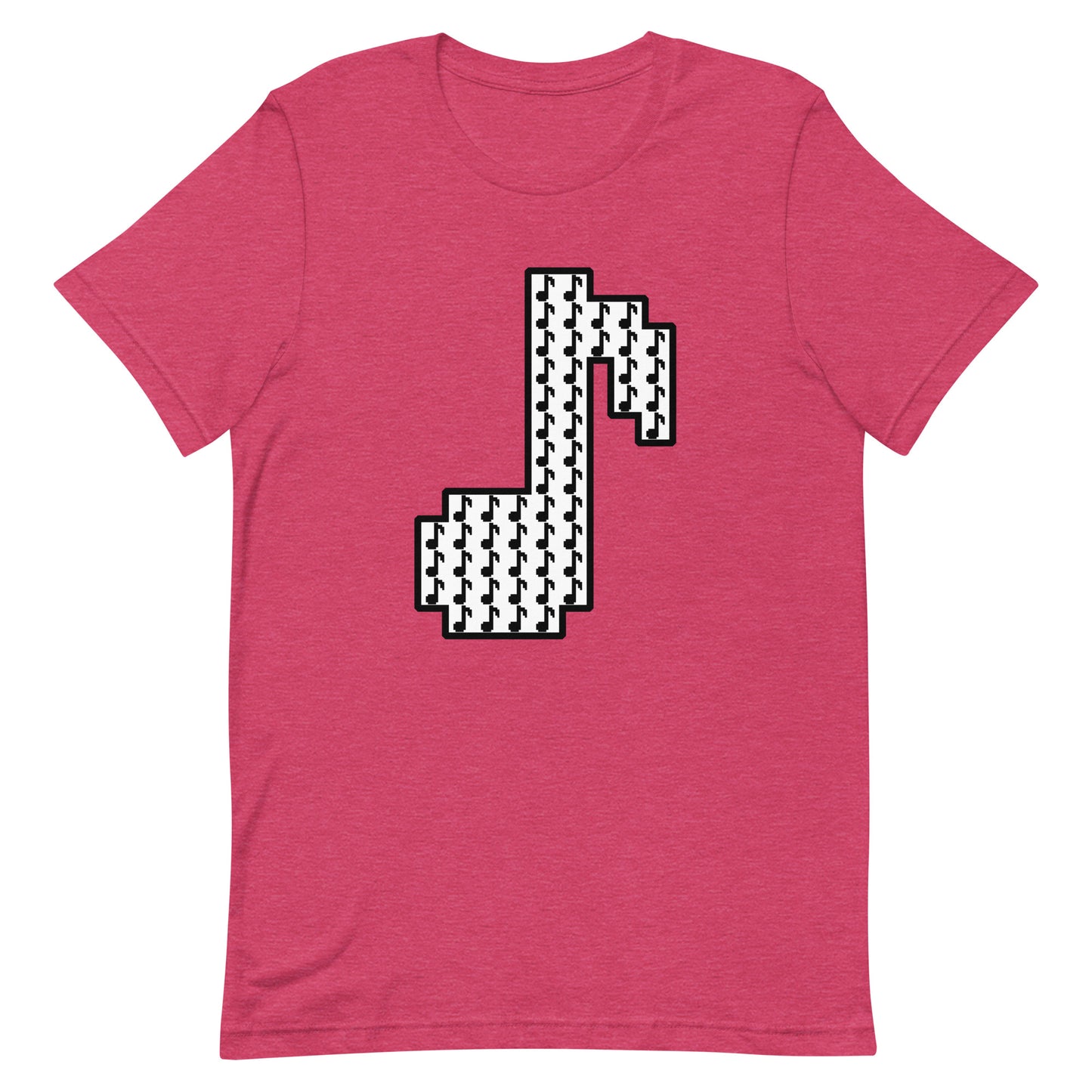 8bit note mosaic - T-Shirt (W) - Heathered, color blends