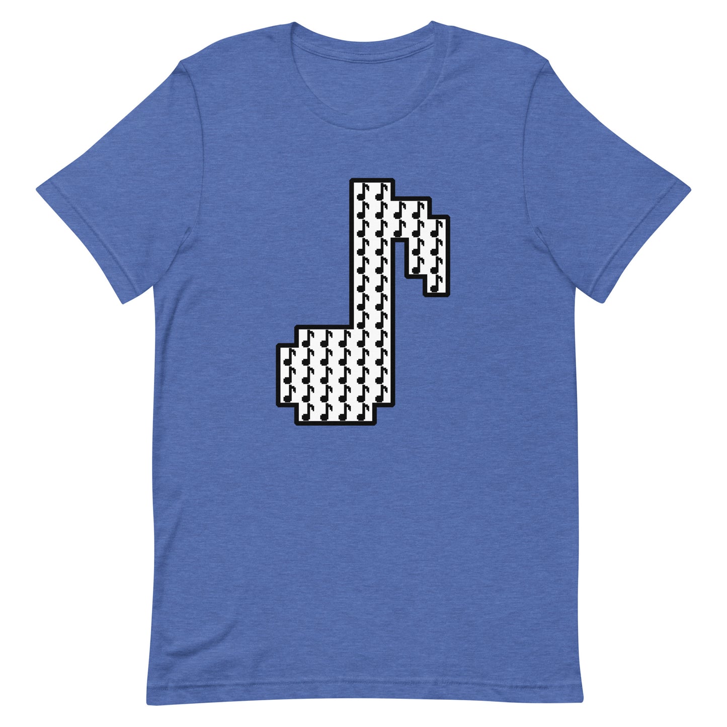 8bit note mosaic - T-Shirt (W) - Heathered, color blends