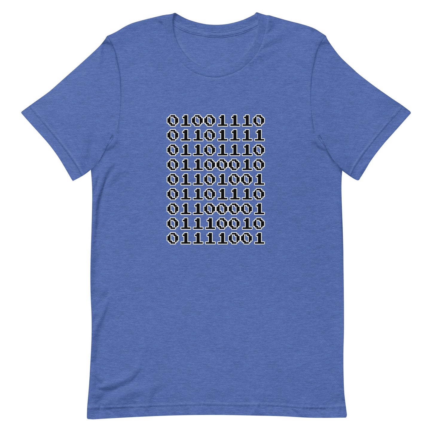 "Nonbinary" in binary - T-Shirt (B) - Heathered, color blends