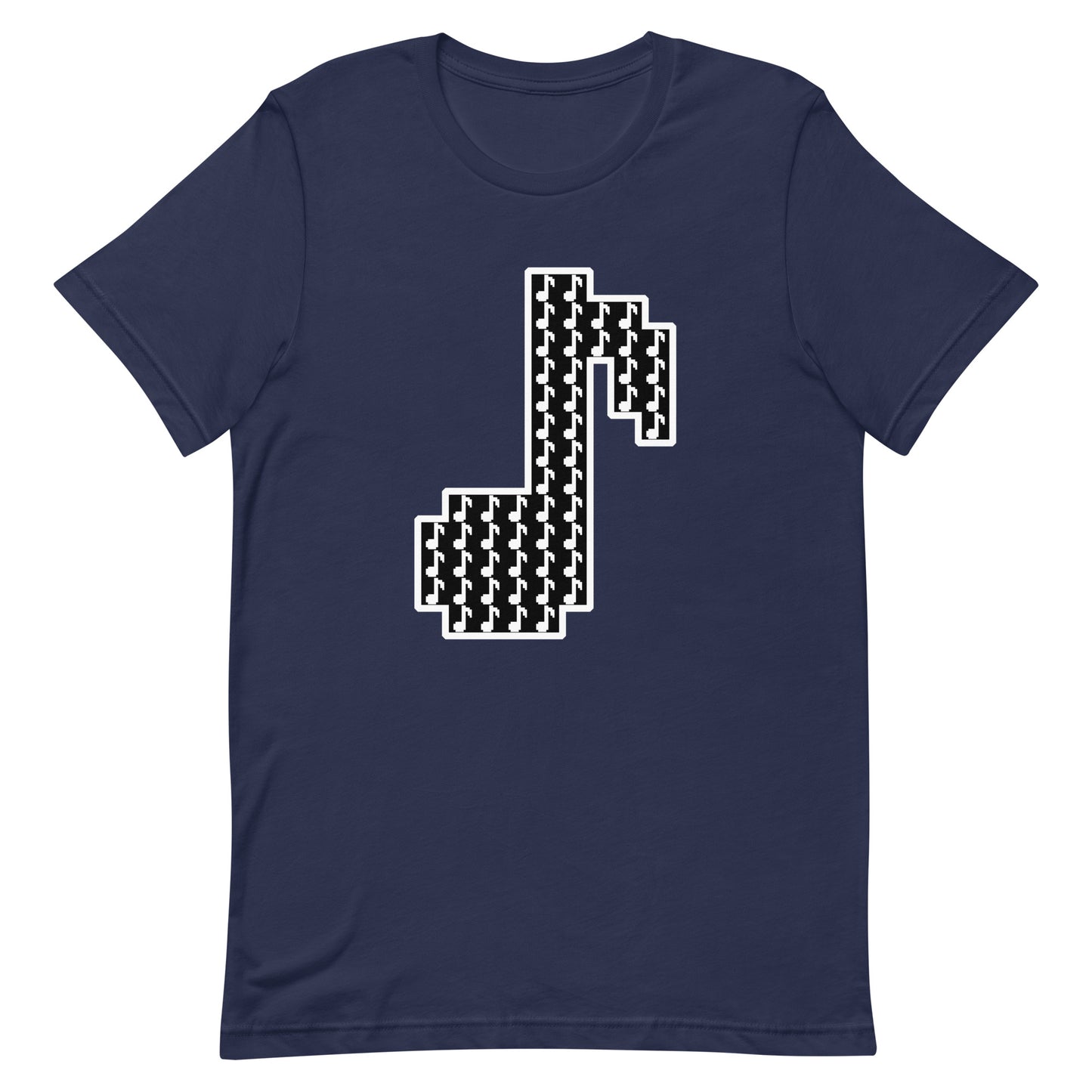 8bit note mosaic - T-Shirt (B) - Solid colors