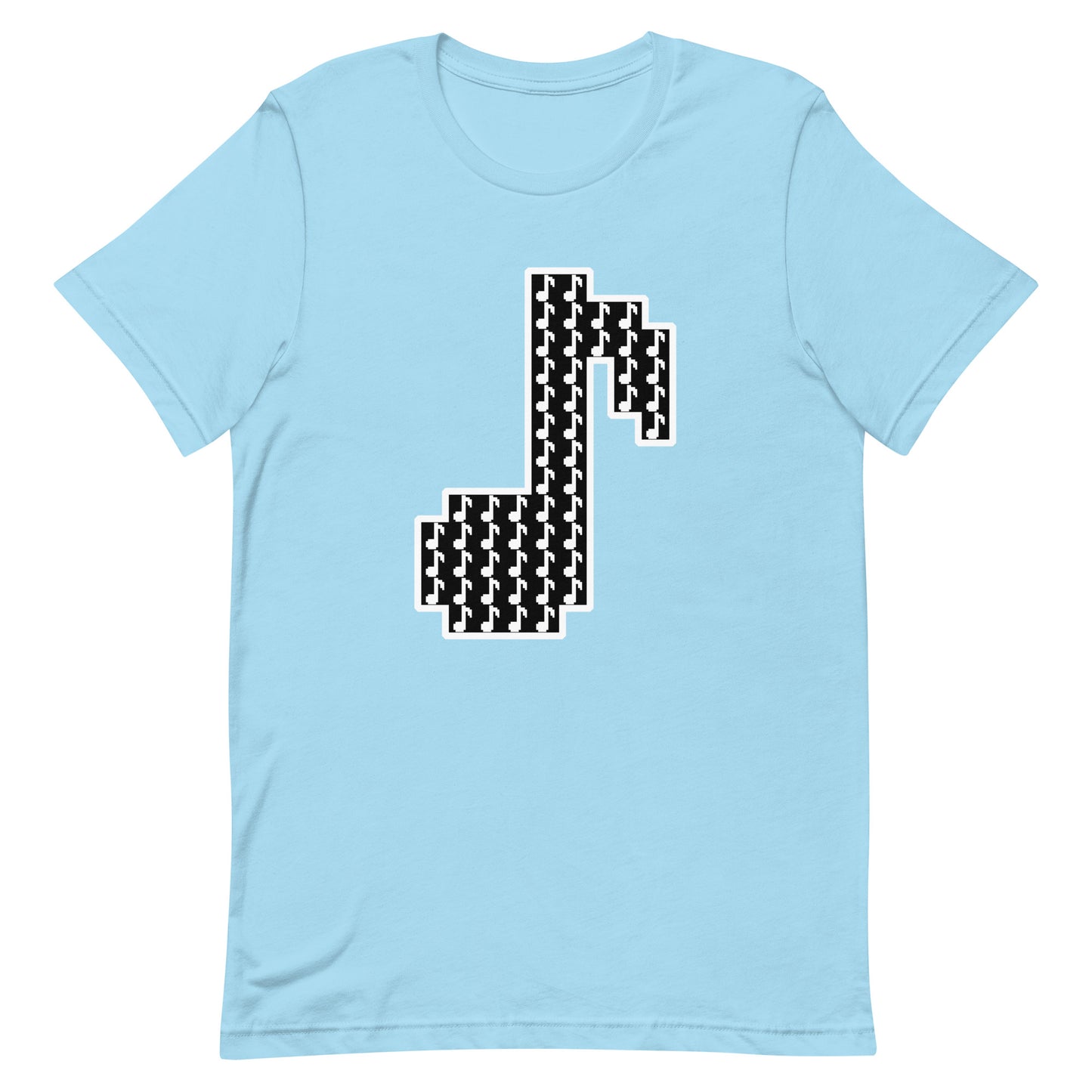 8bit note mosaic - T-Shirt (B) - Solid colors