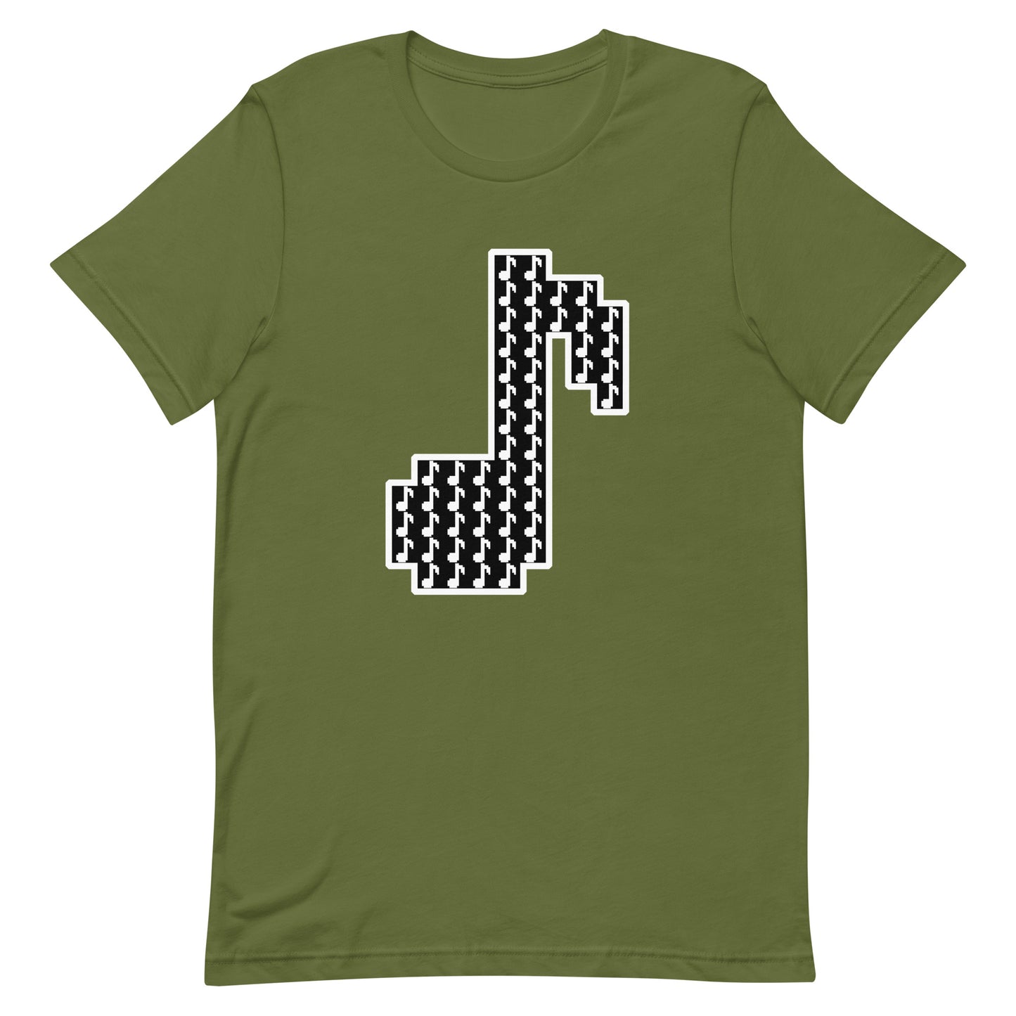 8bit note mosaic - T-Shirt (B) - Solid colors