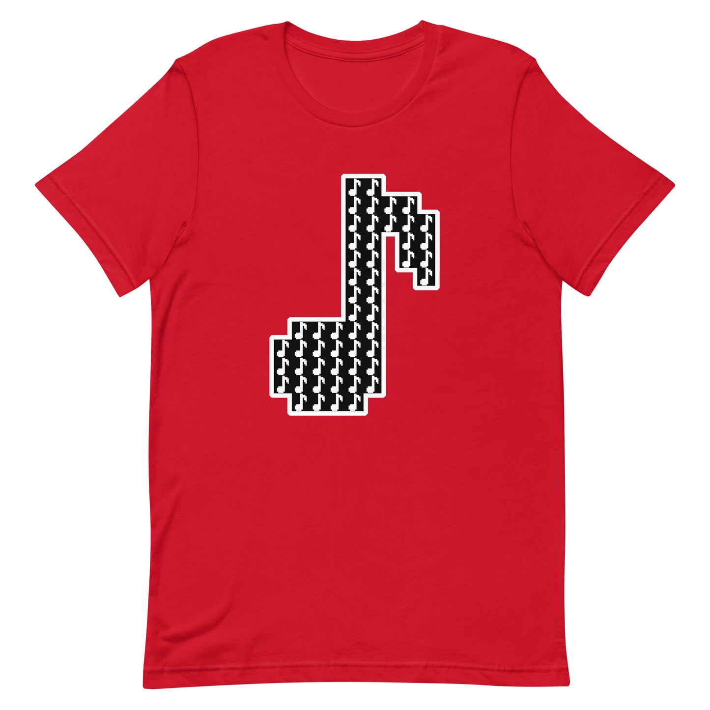 8bit note mosaic - T-Shirt (B) - Solid colors