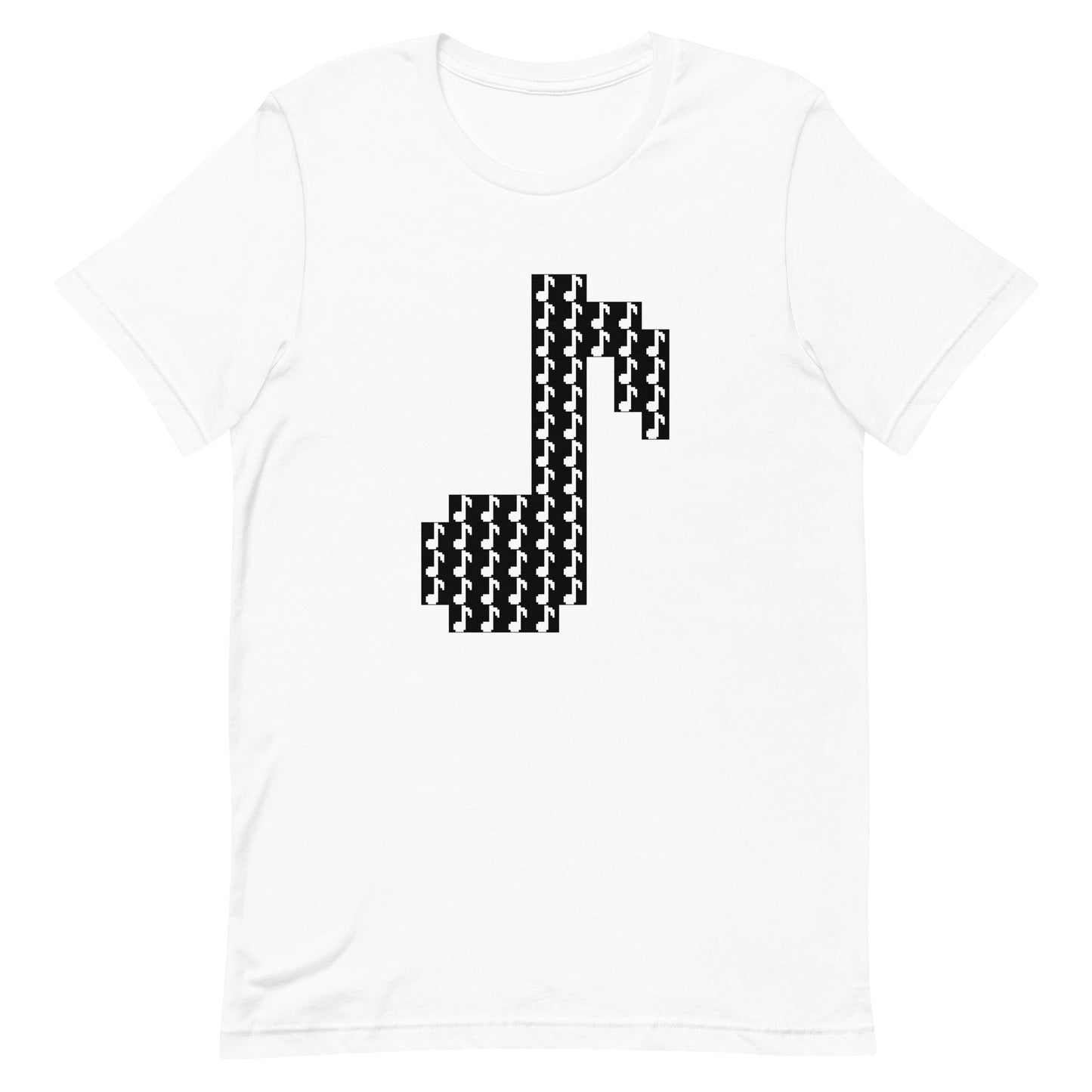 8bit note mosaic - T-Shirt (B) - Solid colors