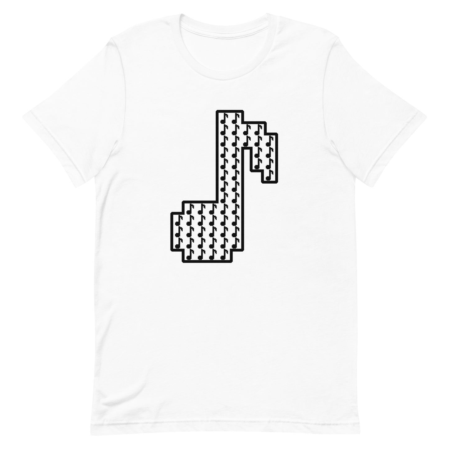 8bit note mosaic - T-Shirt (W) - Solid colors