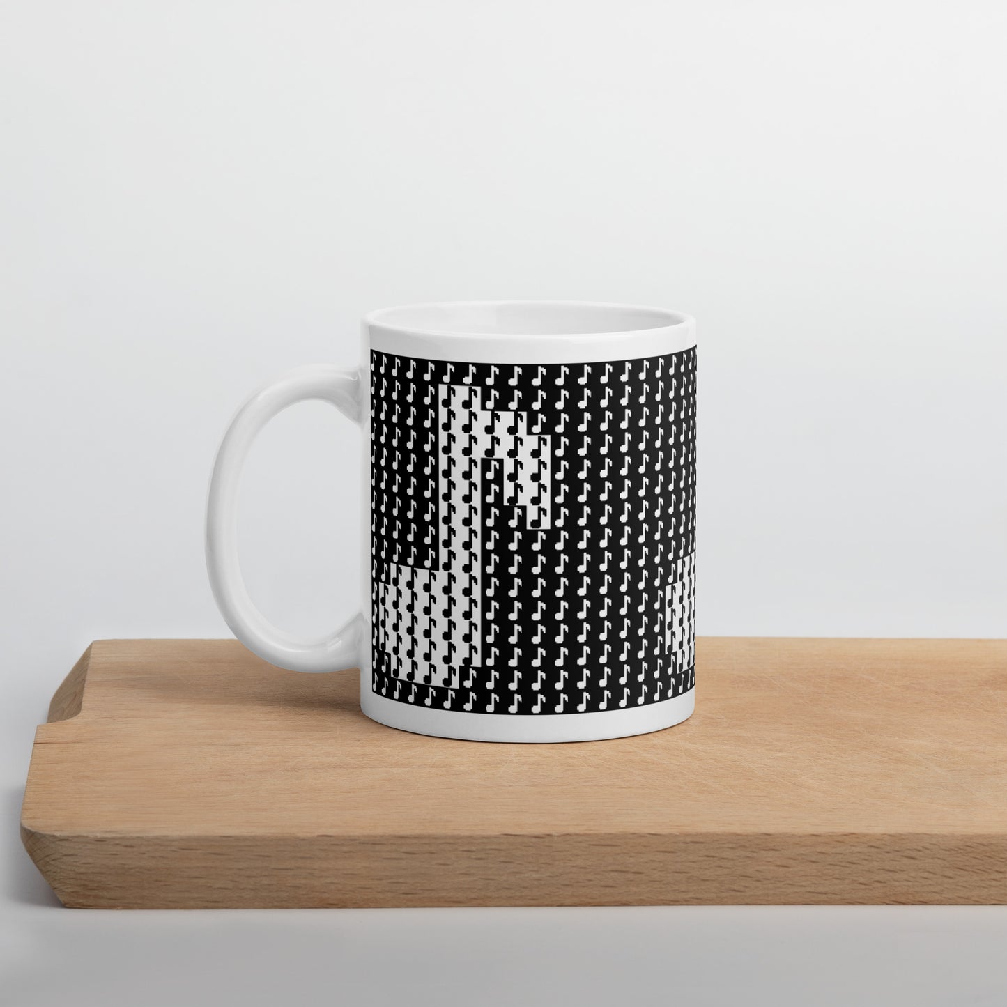 8bit Note Mosaic - Mug (W)