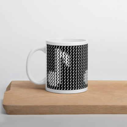 8bit Note Mosaic - Mug (W)